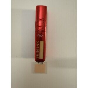L’Oreal Skin Ink Longwear 2-in-1 Foundation Concealer Makeup, W100